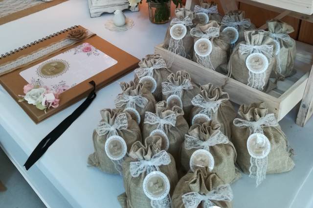 Jute kraft lin et dentelle