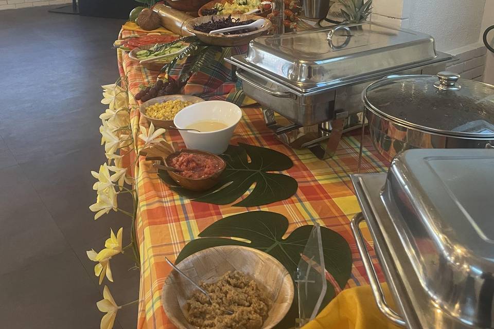 Buffet ensoleillé