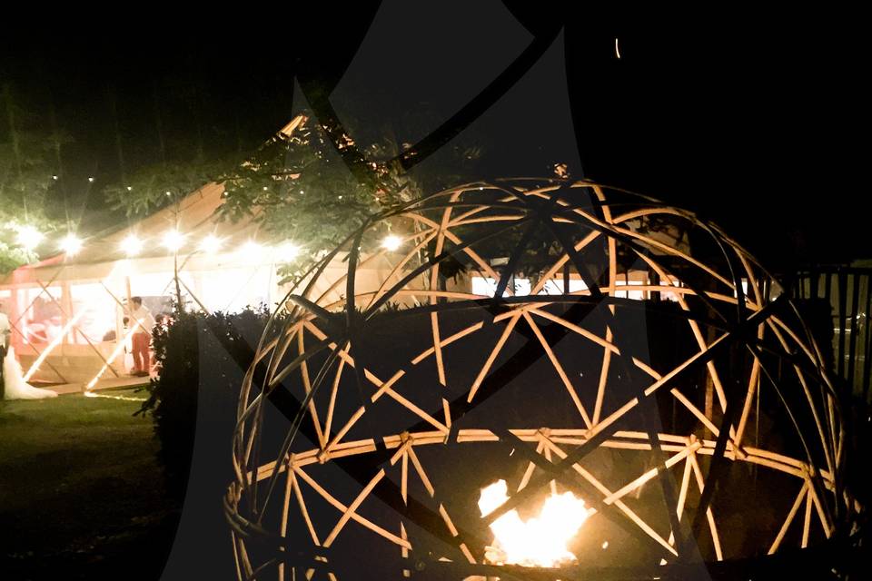 Sphère bambou + torche suédoise