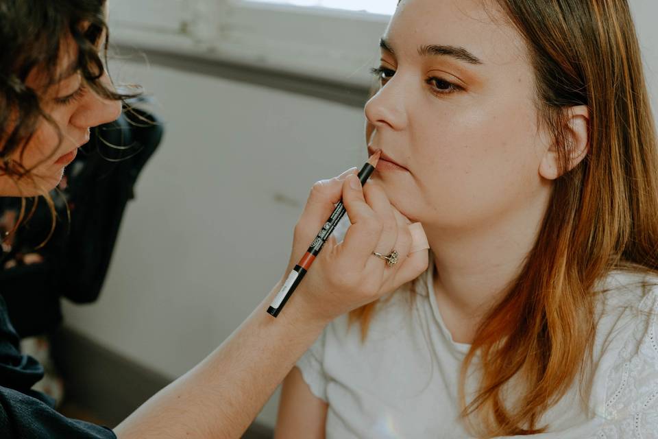 Mise en beauté mariée