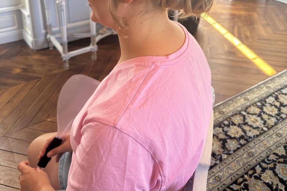 Chignon bas torsadé