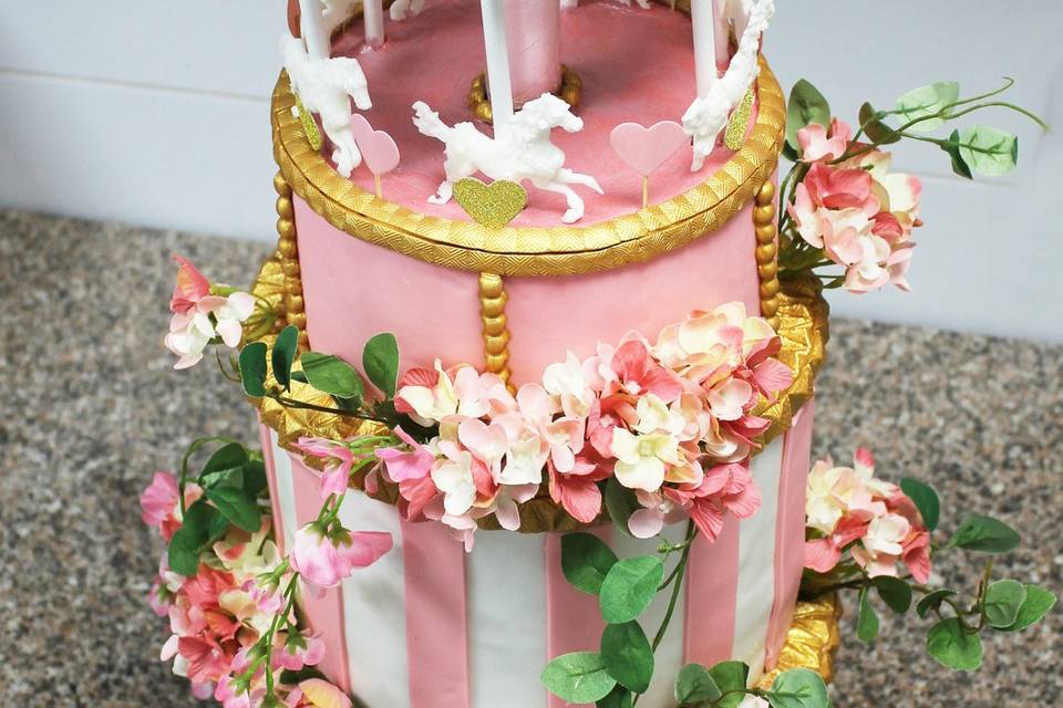 Gateau carousel bapteme