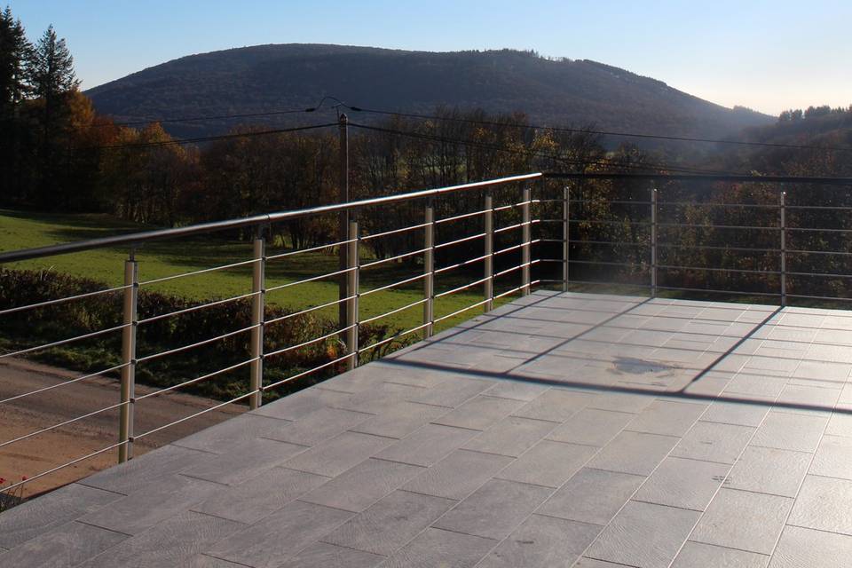 Vue de la terrasse du Gîte