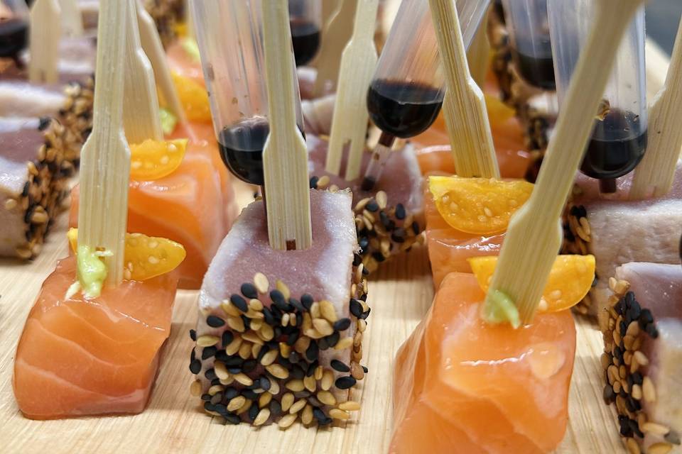 Tataki thon saumon gravlax