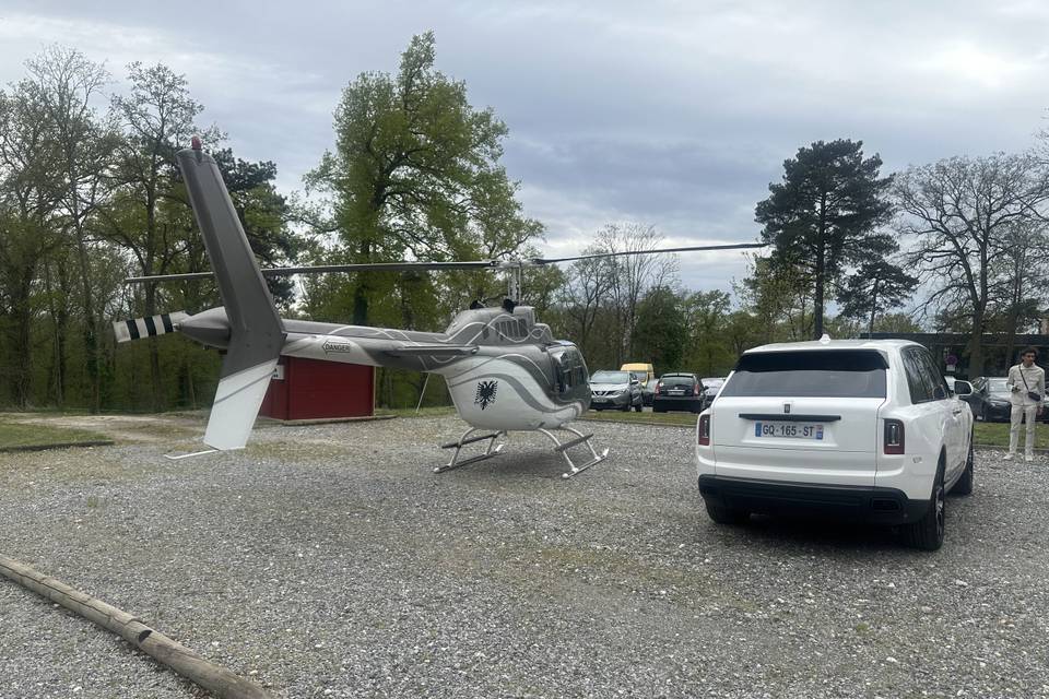 Rolls royce et son hélicoptère