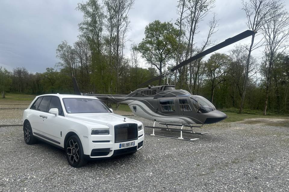 Rolls royce et son hélicoptère