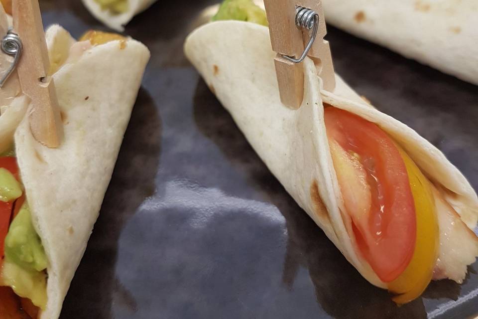 Mise en bouche wrap poulet