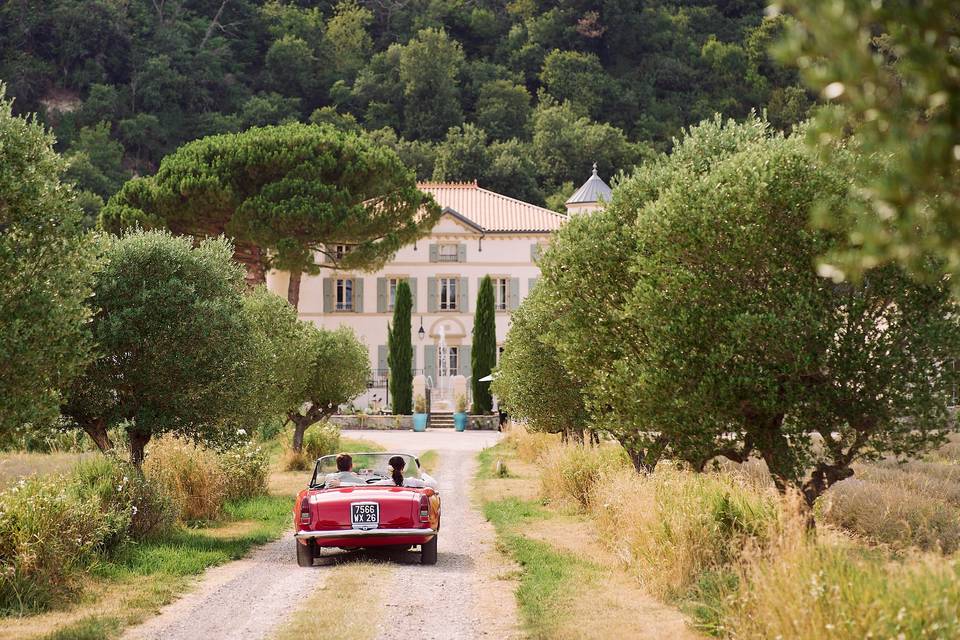 Arrivée au château des Balmes