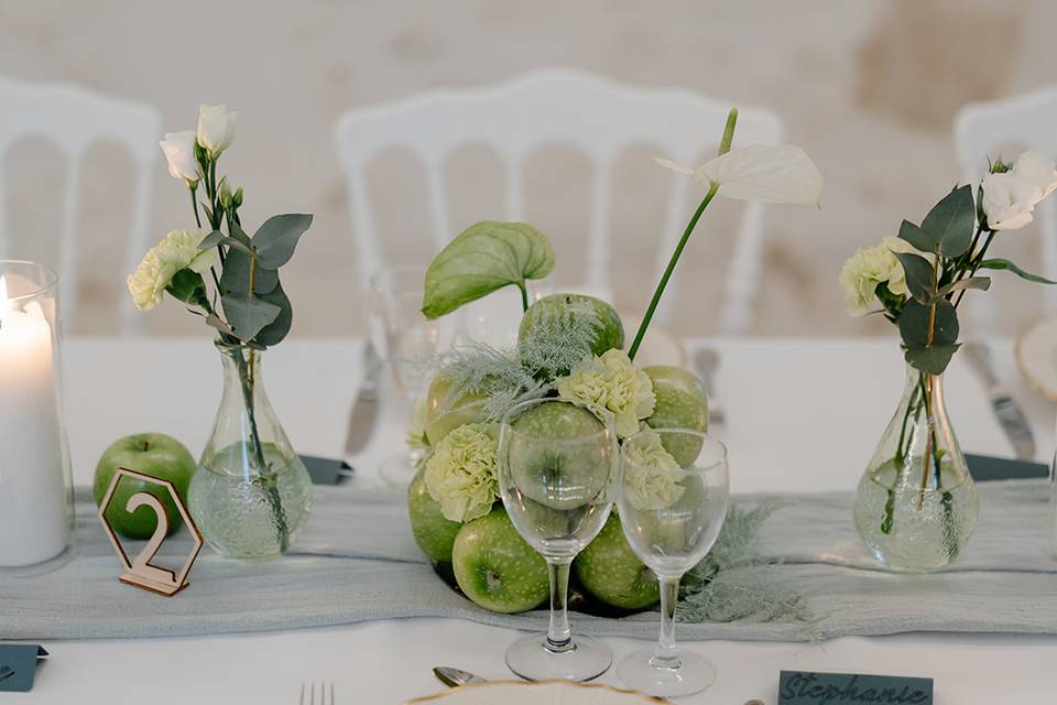 Chaise et table