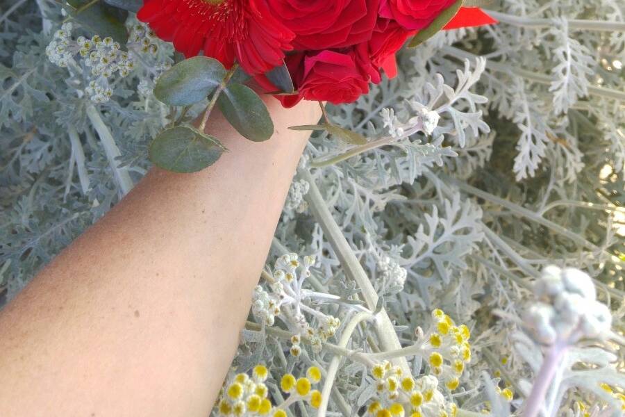 Bouquet de mariée rouge