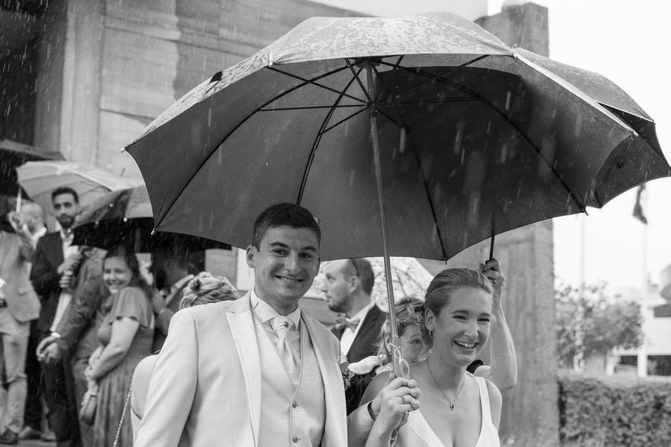 Sous la pluie