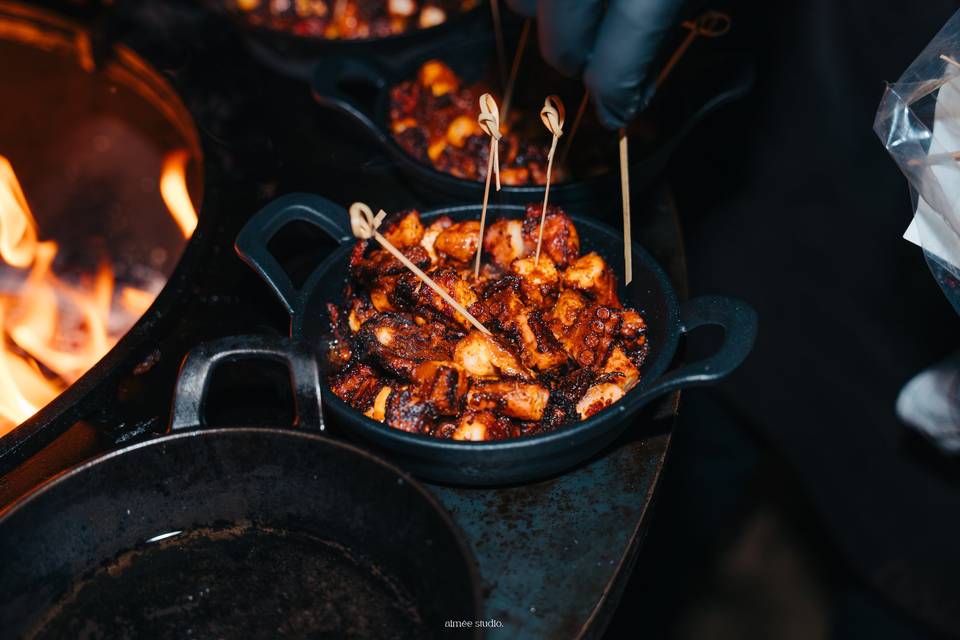 Poulpes grillés