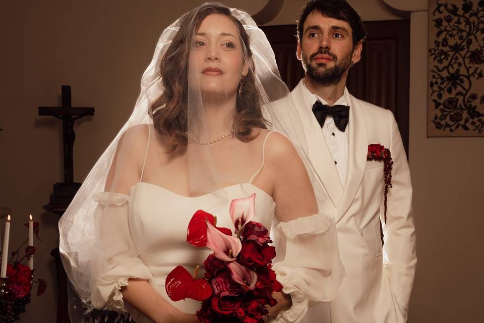 Couple à l'église