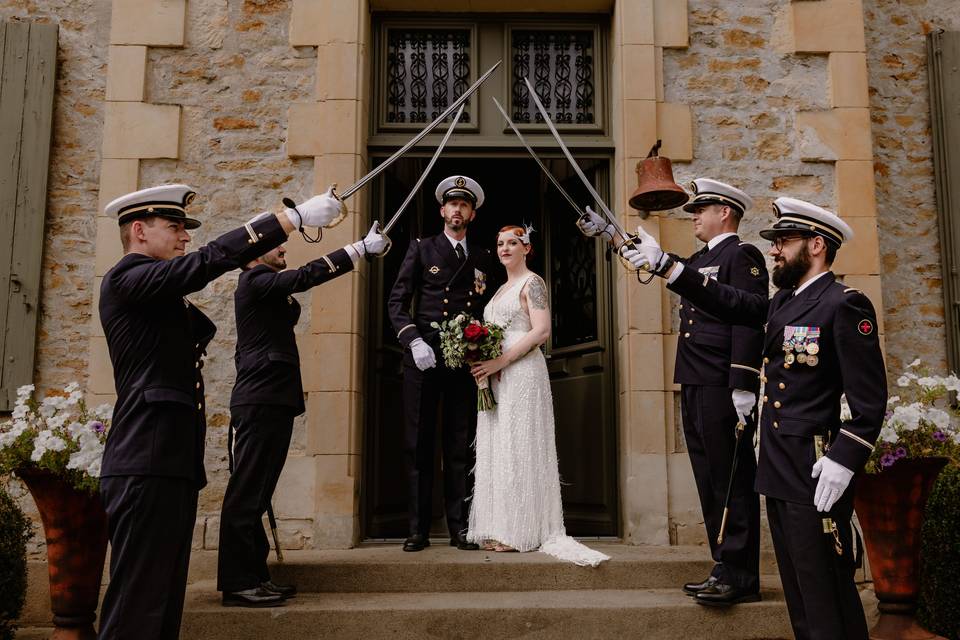 Arrivée des mariés