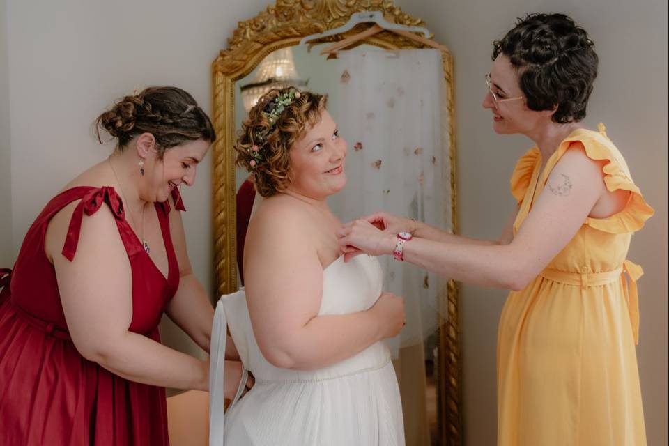 Habillage mariée