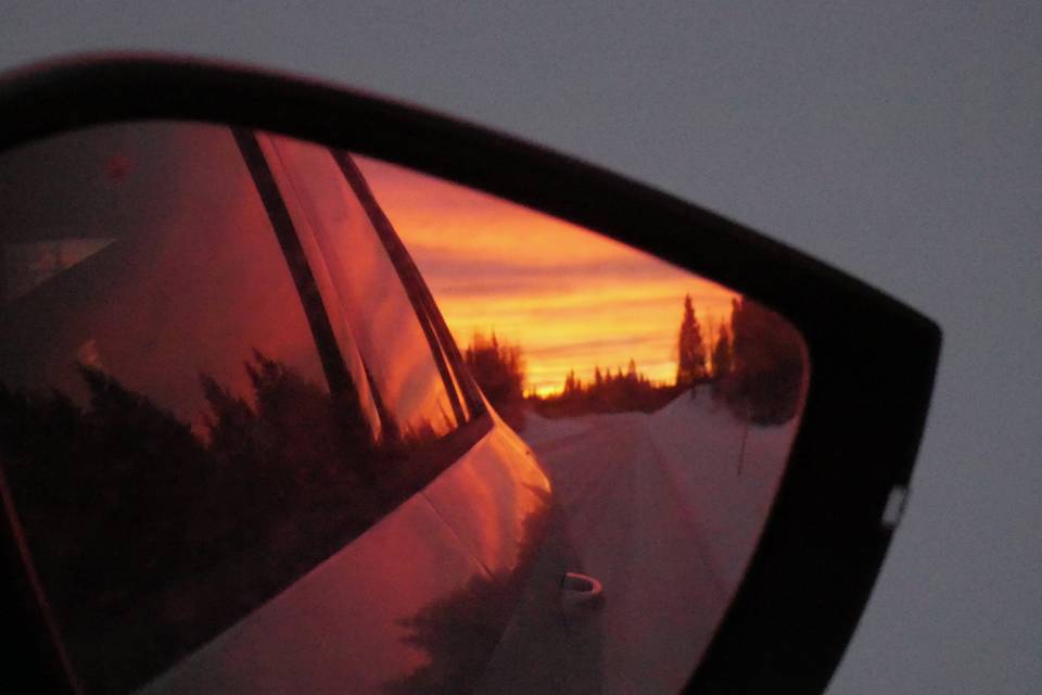 Coucher de soleil en Laponie