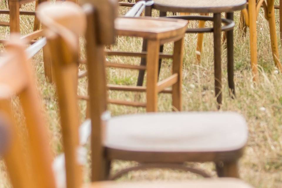 Chaises en bois