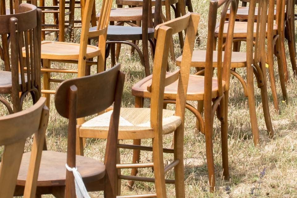 Chaises en bois