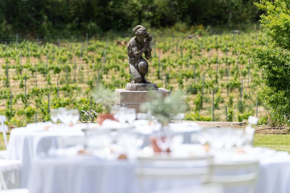 Déjeuner au pied des vignes