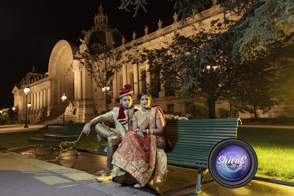 Wedding Paris Night Shooting