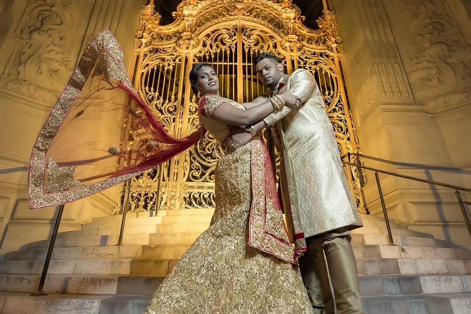 Wedding Paris Night Shooting