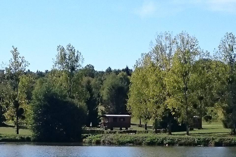 Vue d'une roulotte