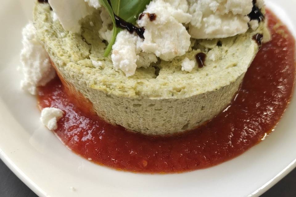 Flan de légumes verts feta