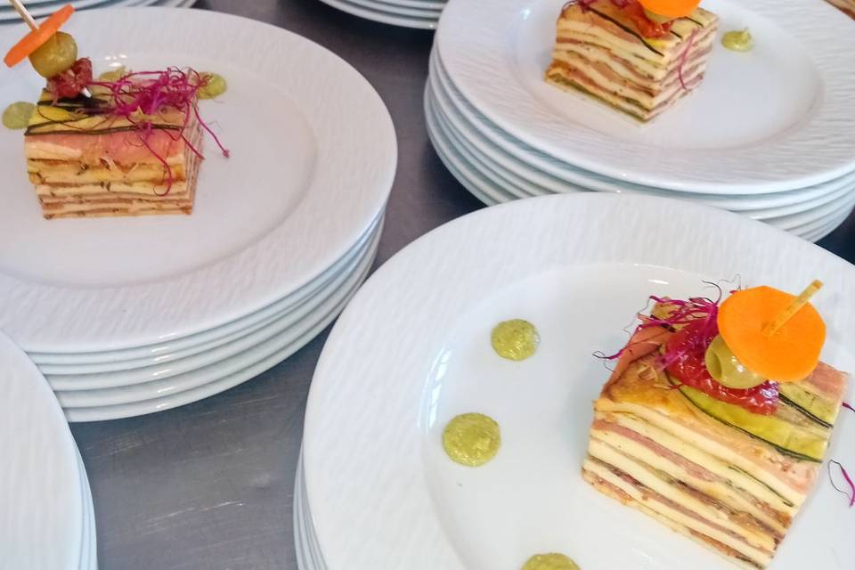 Mille feuille au jambon de Ser