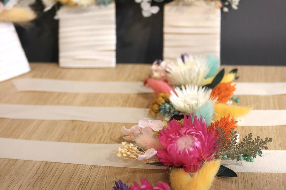Boutonnière et bracelet