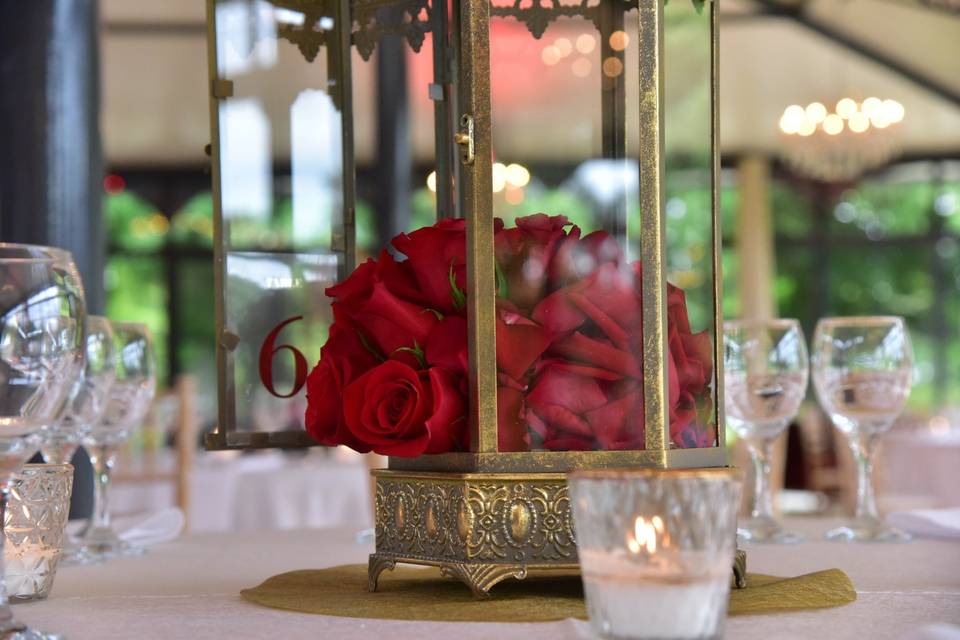Rouge passion decor lanterne