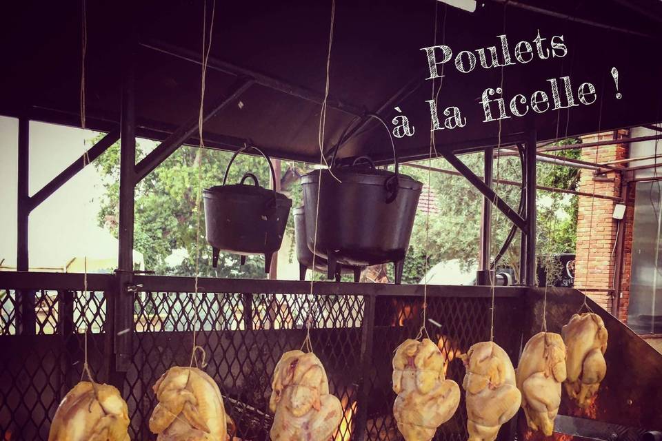 Poulets à la ficelle