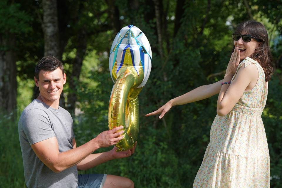 Demande en mariage champêtre