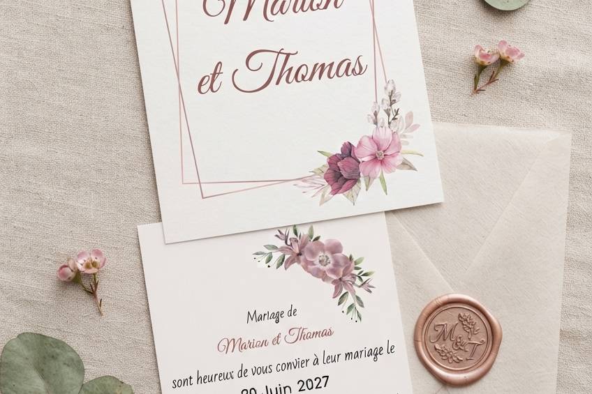Faire part - ROMANTIQUE