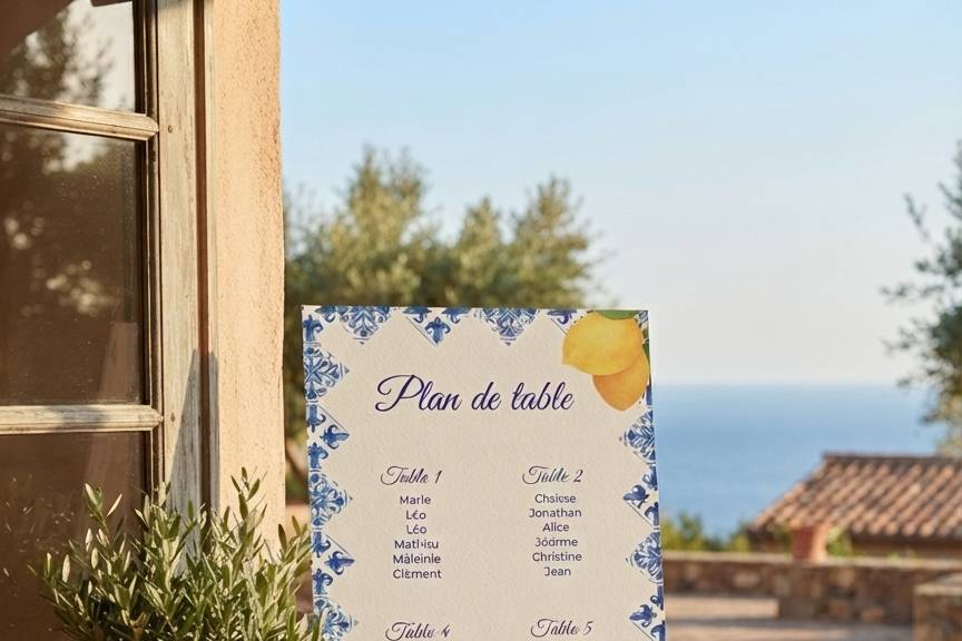 Plan de table - DOLCE VITA