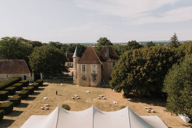 Le chapiteau vue château