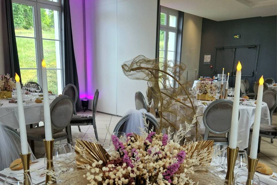 Centre de table fleurs séchées