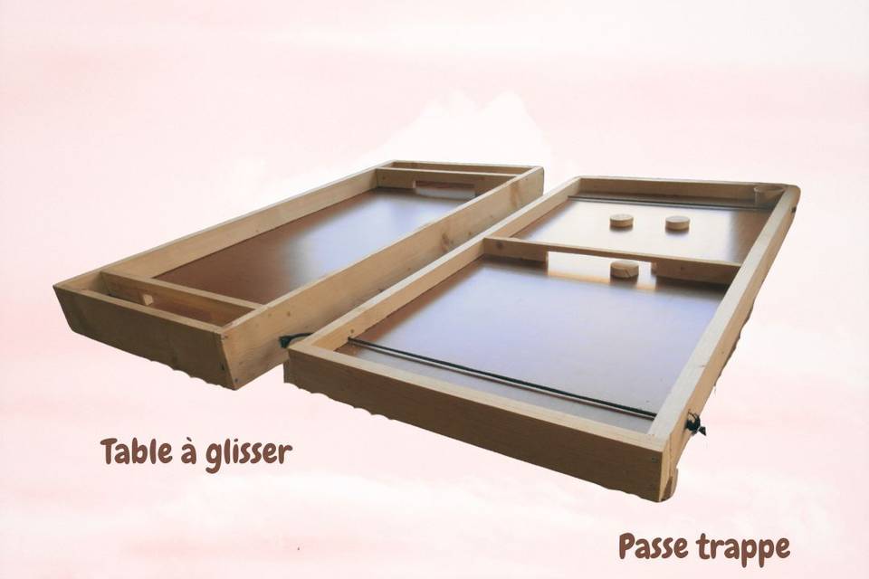 Passe trappe et table à glisse