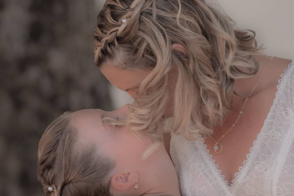 Bisous de sa maman émotion