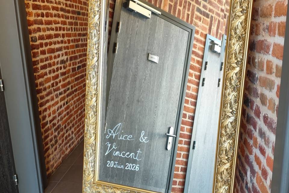 Miroir accueil mariage
