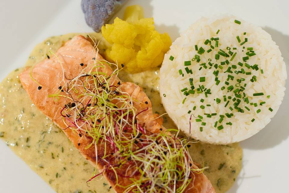 Saumon poêlé à la crème