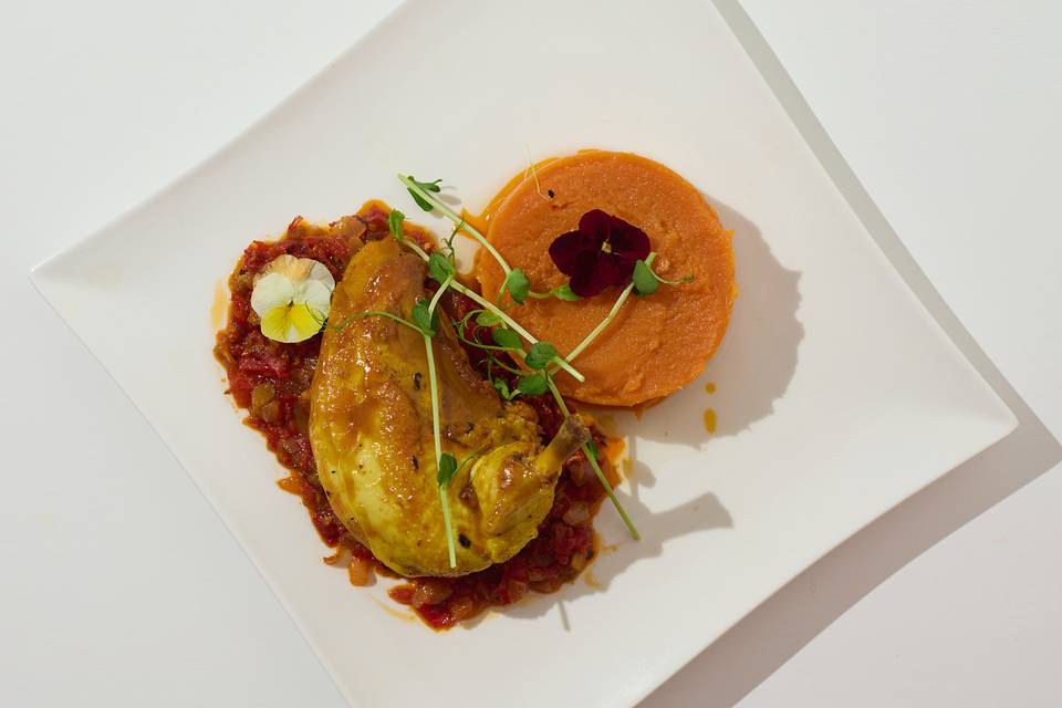 Suprême de volaille et légumes