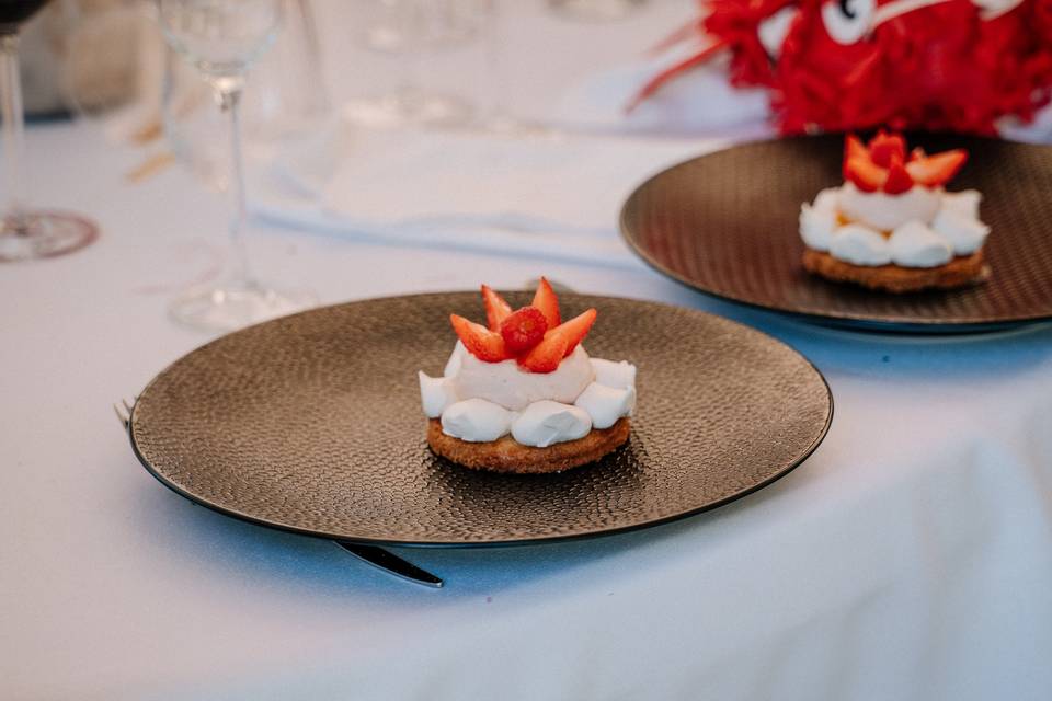 Dessert à l'assiètte