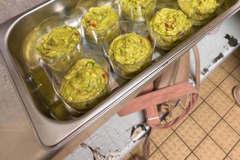 Verrines guacamole maison