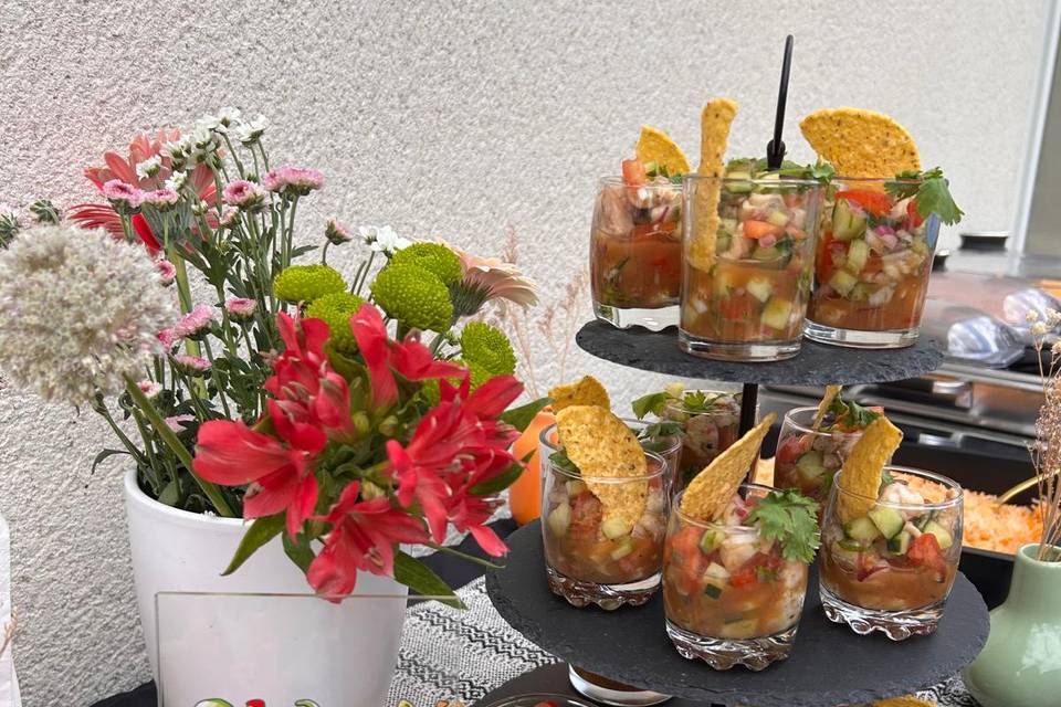 Verrines ceviche maison