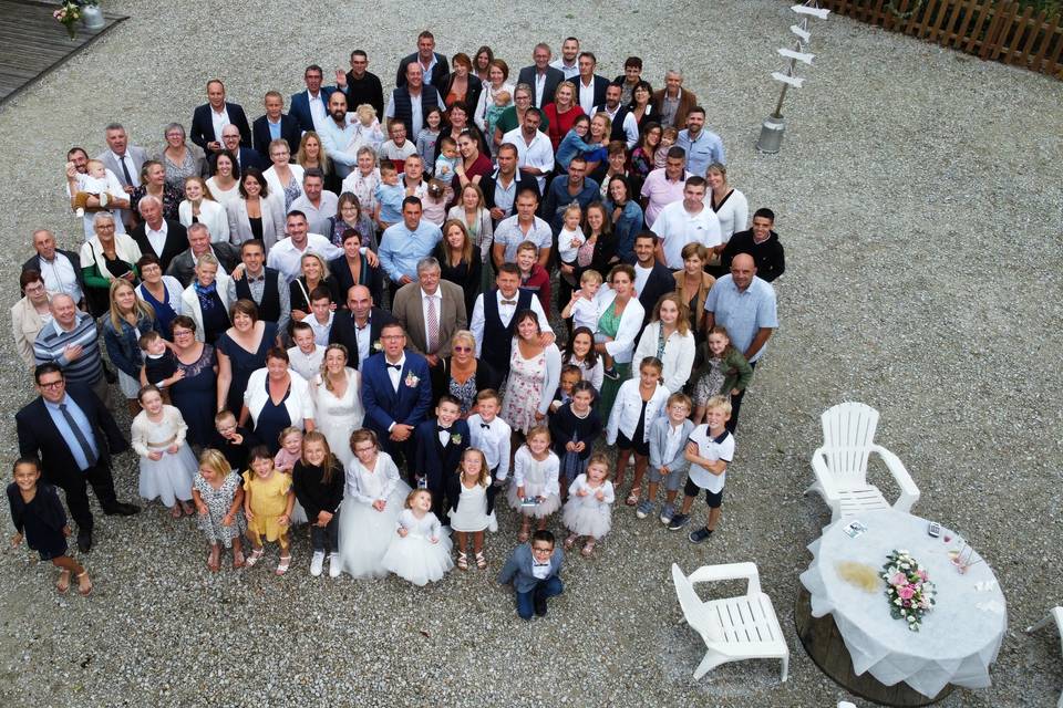 Photo de groupe mariage