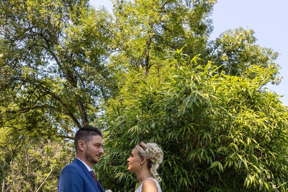 Shooting couple mariés
