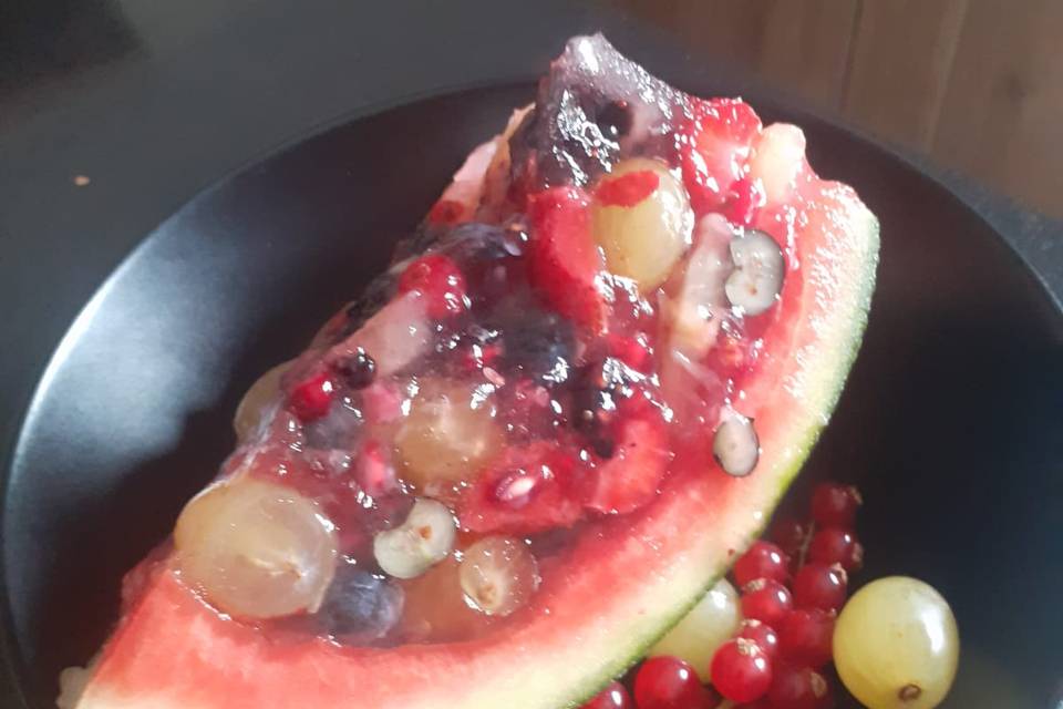 Fruits d'été en gelée