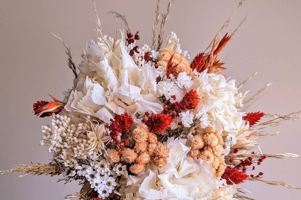 Bouquet de mariée sec