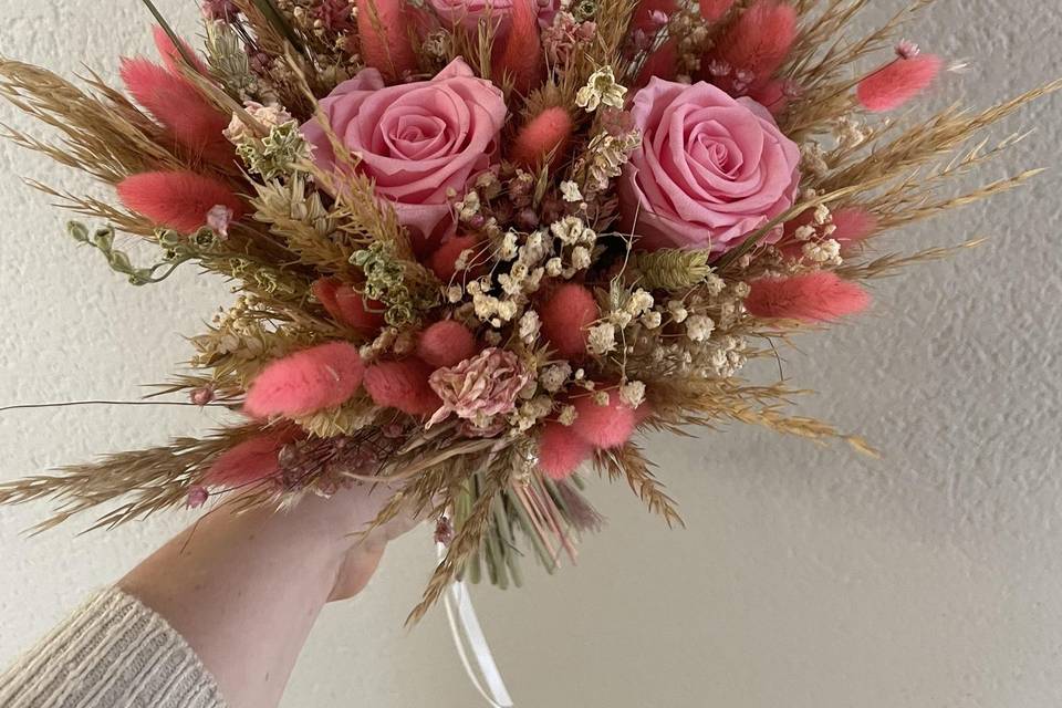 Bouquet de mariée sec