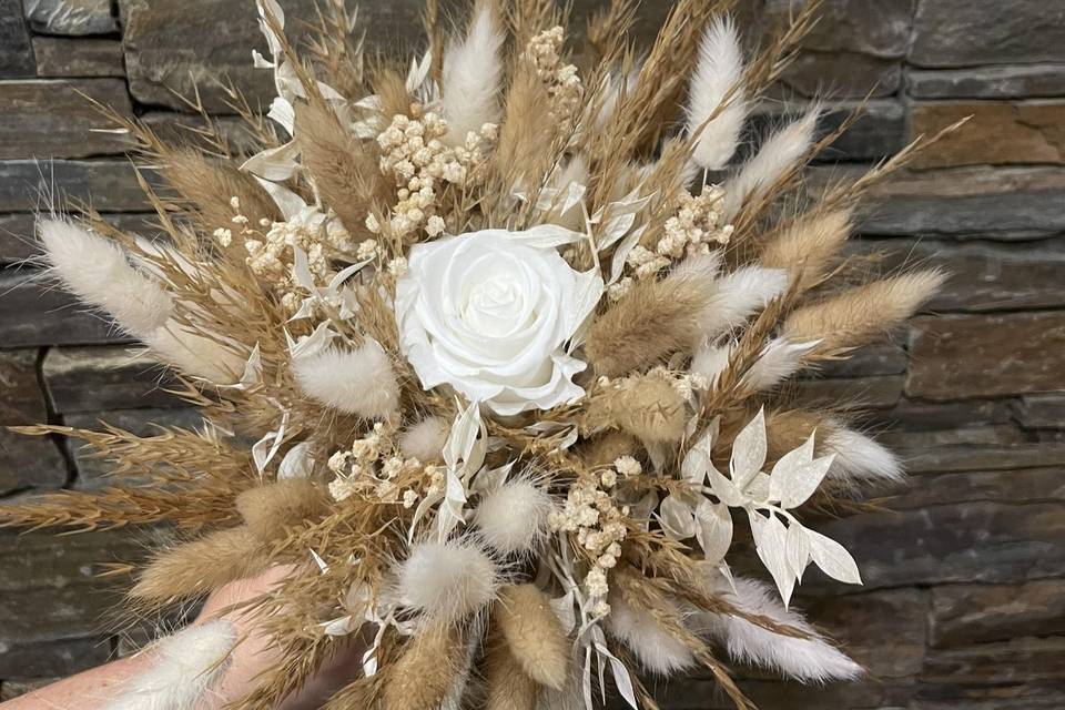 Bouquet de mariée sec